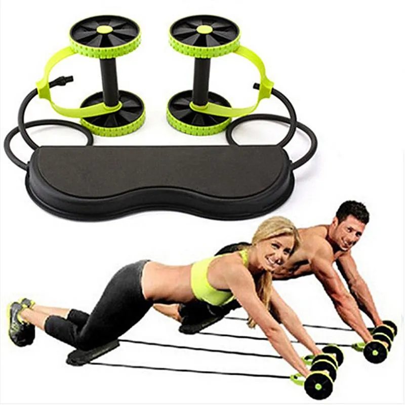 Muscle Exercise Fitness Equipment Double Wheel Abdominal Power Wheel Ab Roller Gym Roller Trainer Training