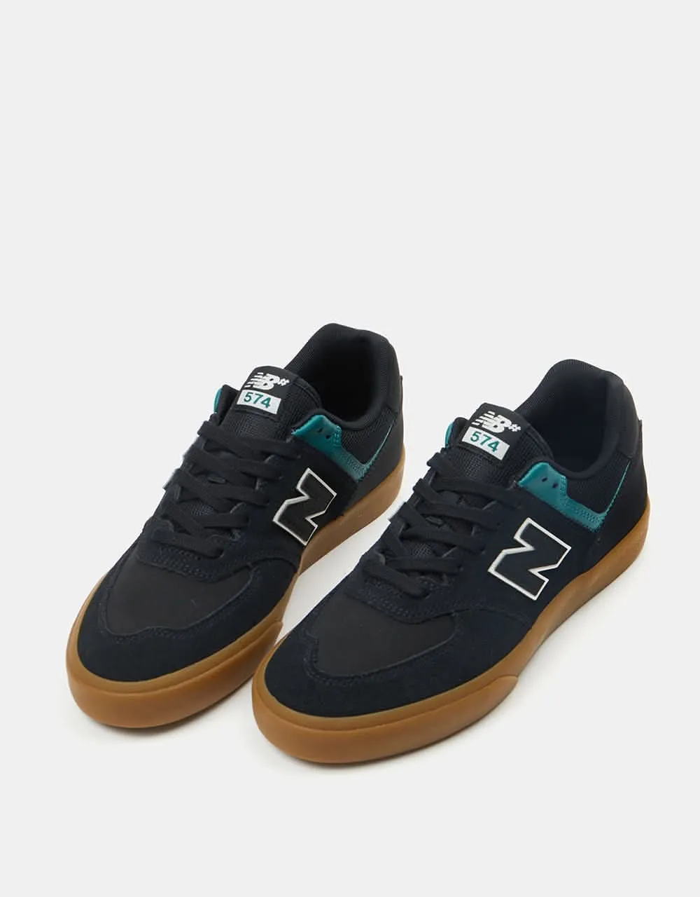 New Balance Numeric 574 Skate Shoes - Black/Vintage Teal