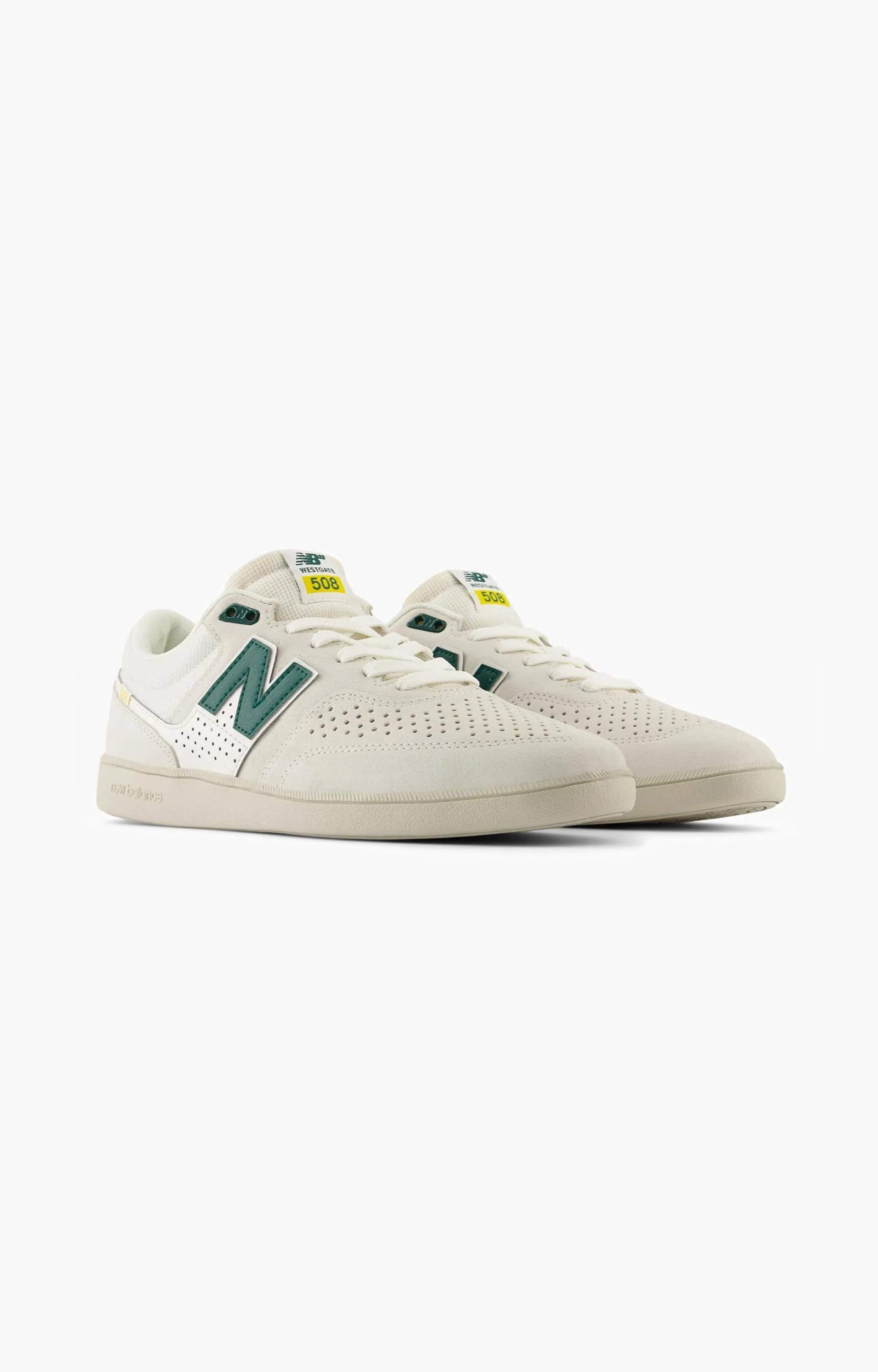 New Balance Numeric NM508LGB Brandon Westgate Shoe, Sea Salt/Green