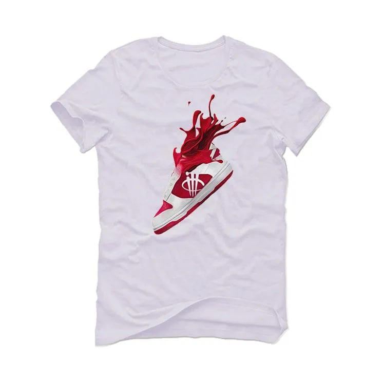 Nike Dunk Low “Championship Red” White T-Shirt (SPLASH RED)