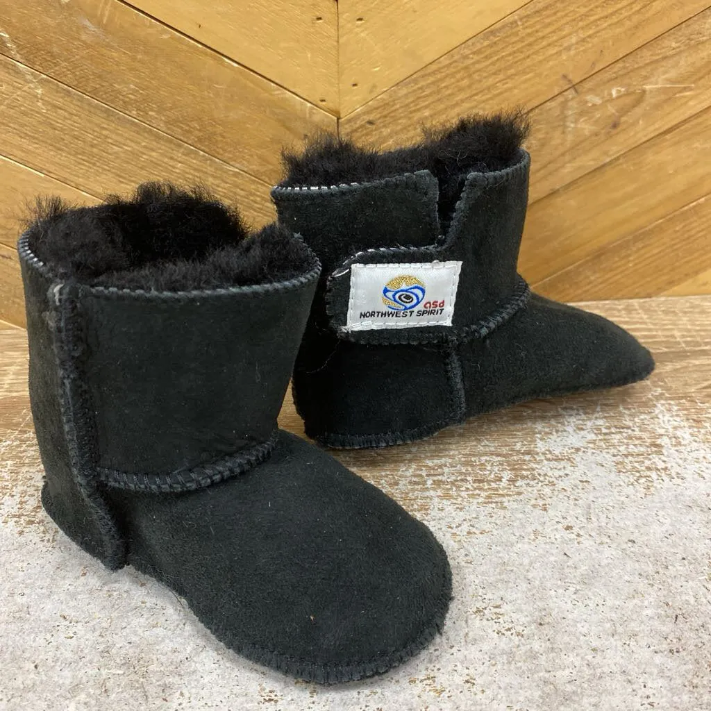 Northwest Spirit - Baby Booties - MSRP comp $50: Black-children-