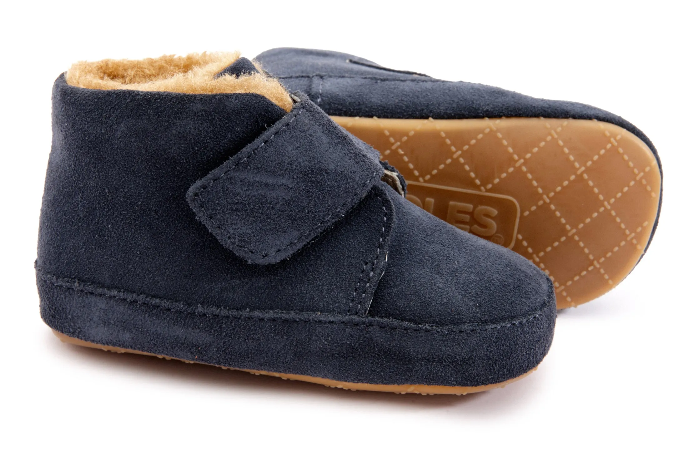 Old Soles Boy's & Girl's 0044R Shloofy Sneaker Booties - Navy Suede