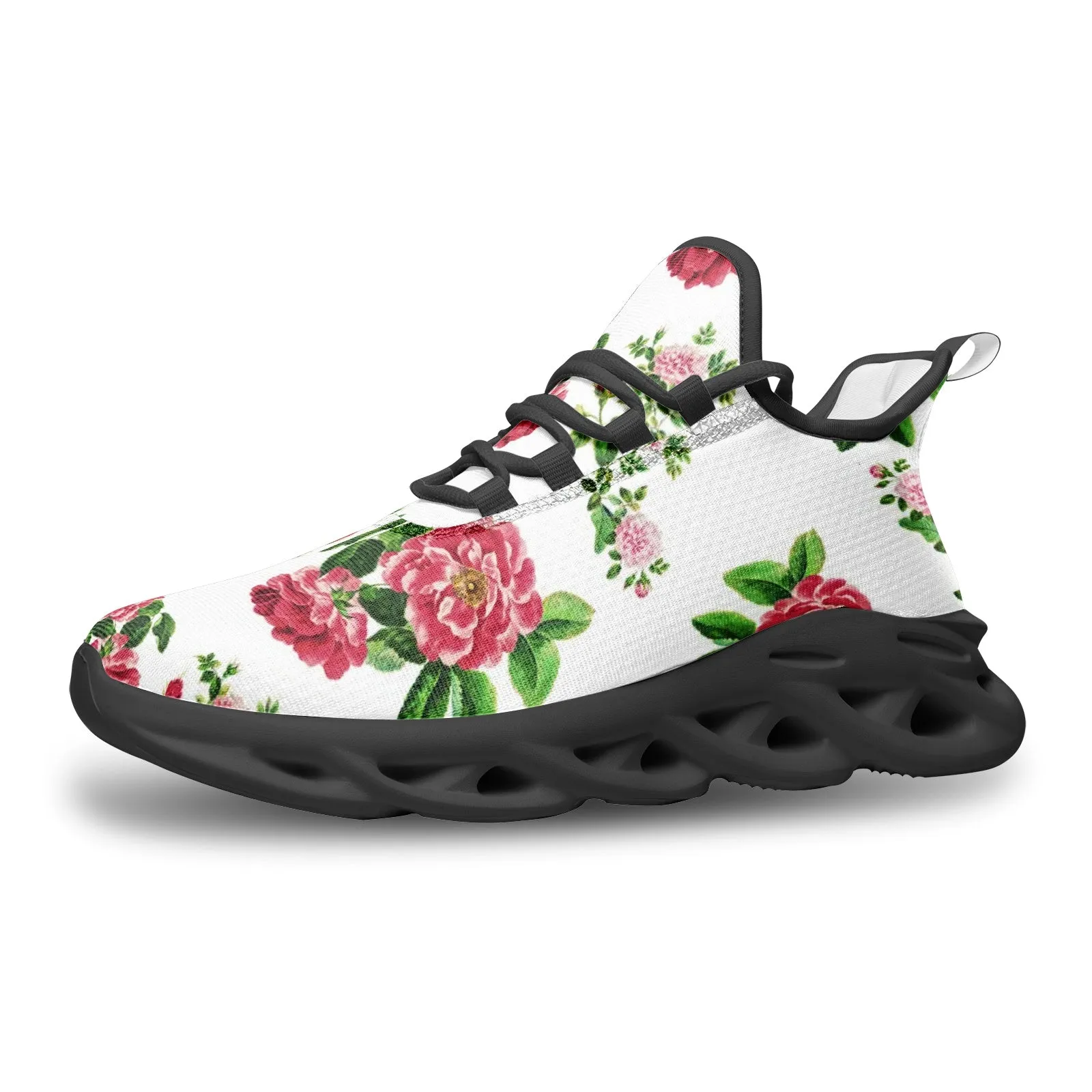 Pink Roses Unisex Bounce Mesh Knit Sneakers