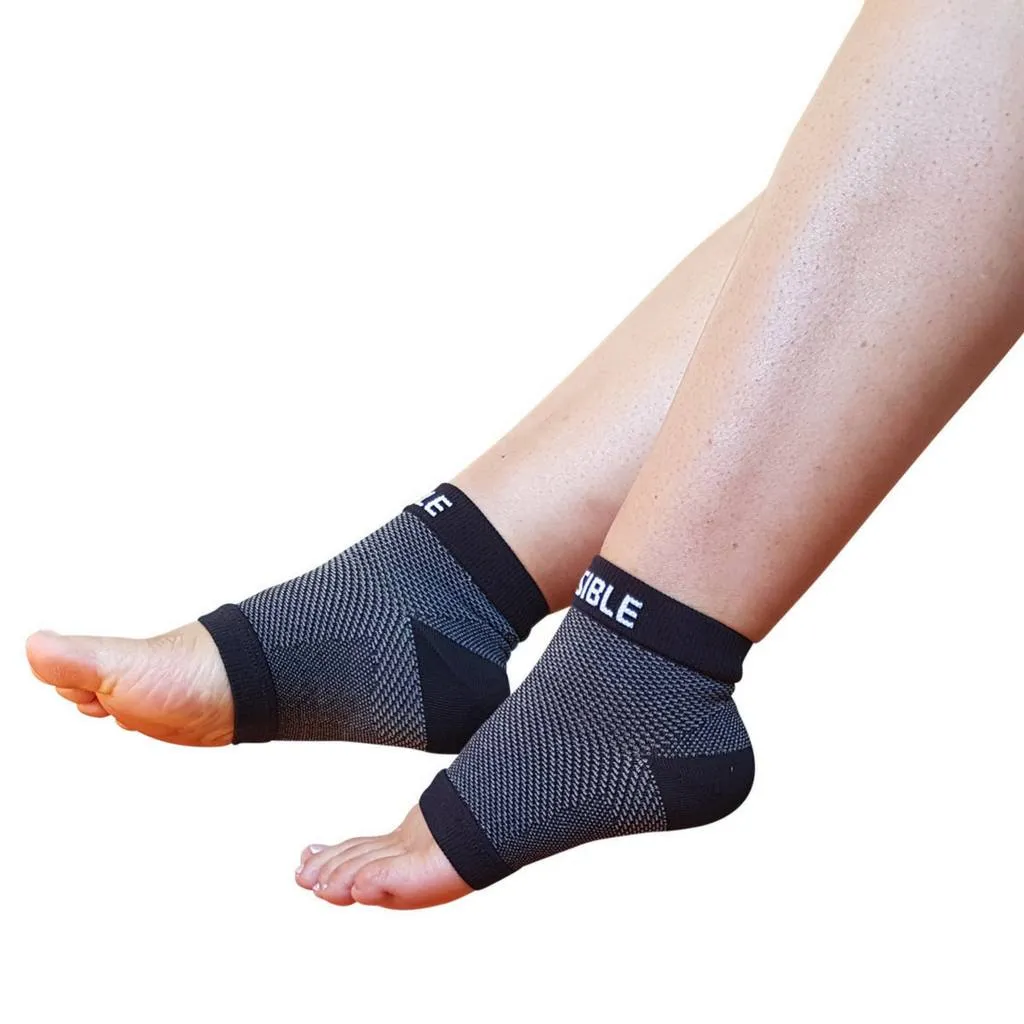 Plantar Fasciitis Socks - Foot Compression Sleeves - Black