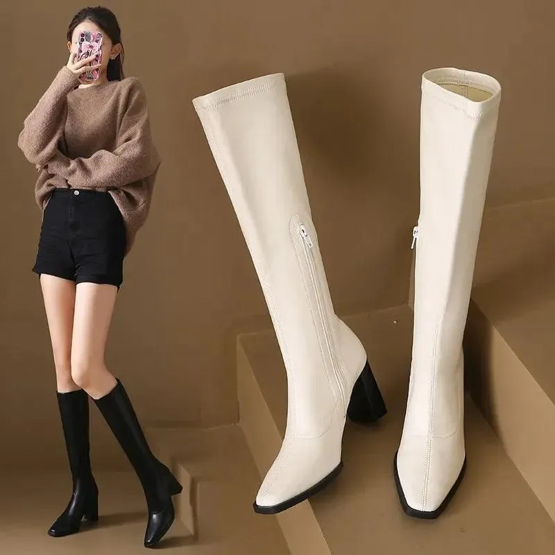 Pointed Toe Knee-high Boots for Women