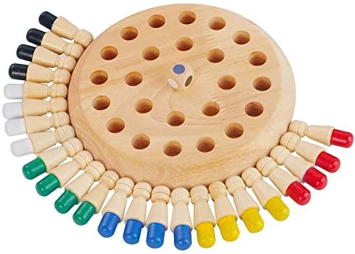 Popo Toys Wooden Memory Matchstick Chess Game, Multicolor Kids Intelligence Game I Made in India,Multicolor