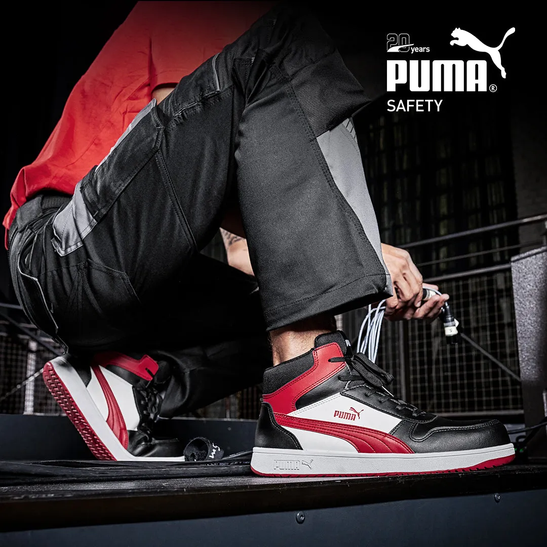 Puma Forecourt Retro Safety Boot (Black/Red/White) 630057