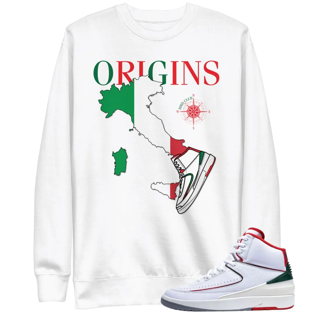 Retro 2 "Origins" Italy Boot Sneaker Sweatshirt