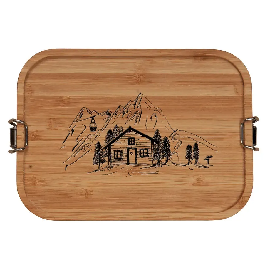 Road Typing Scenic View Chopping Board Lunch Box - Mountain Love