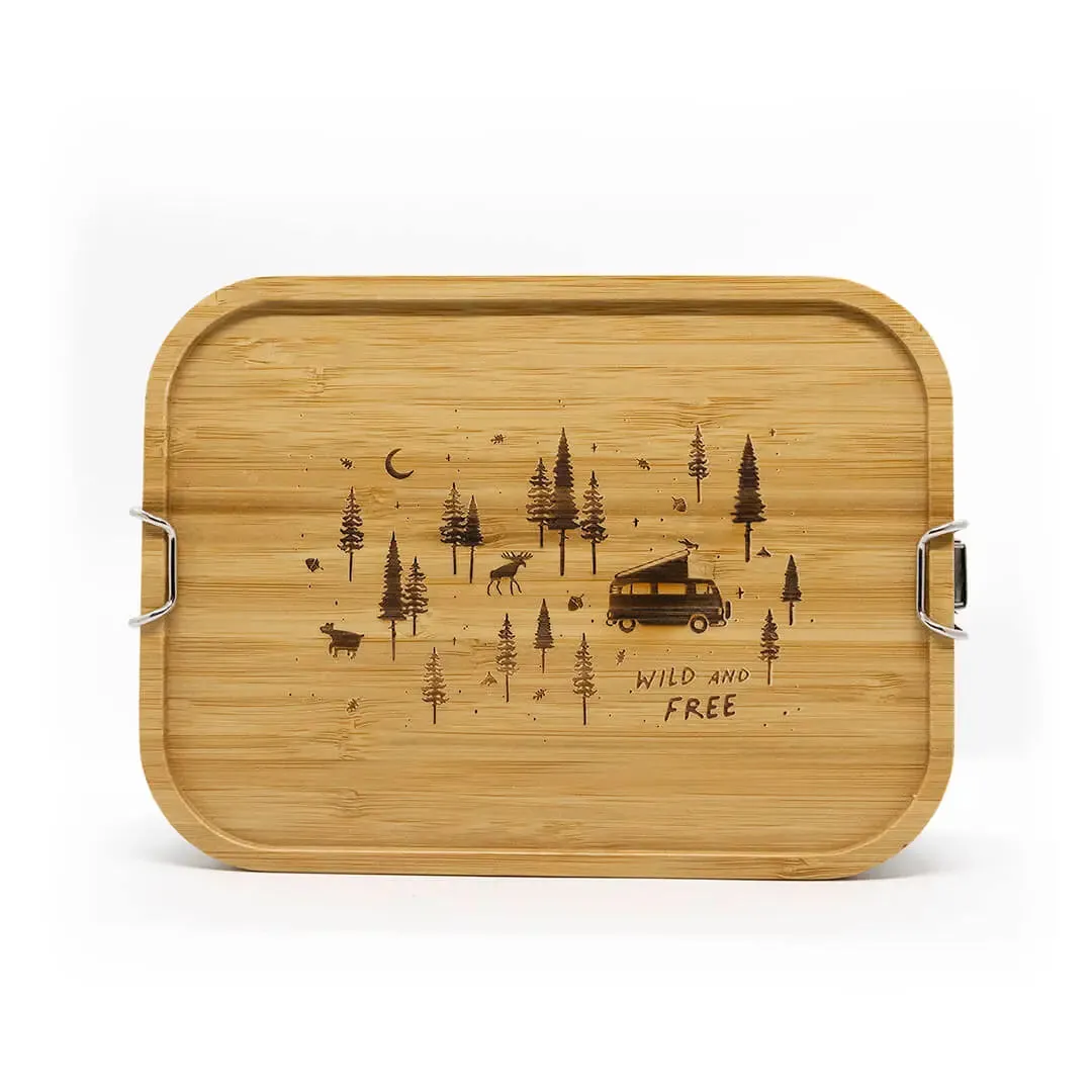 Road Typing Scenic View Chopping Board Lunch Box - Wild & Free