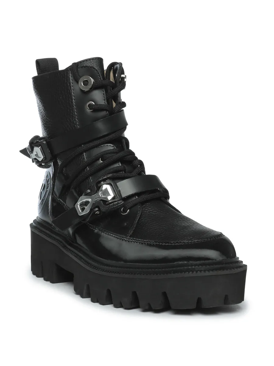 Rugged Multi-Strap Combat Boots