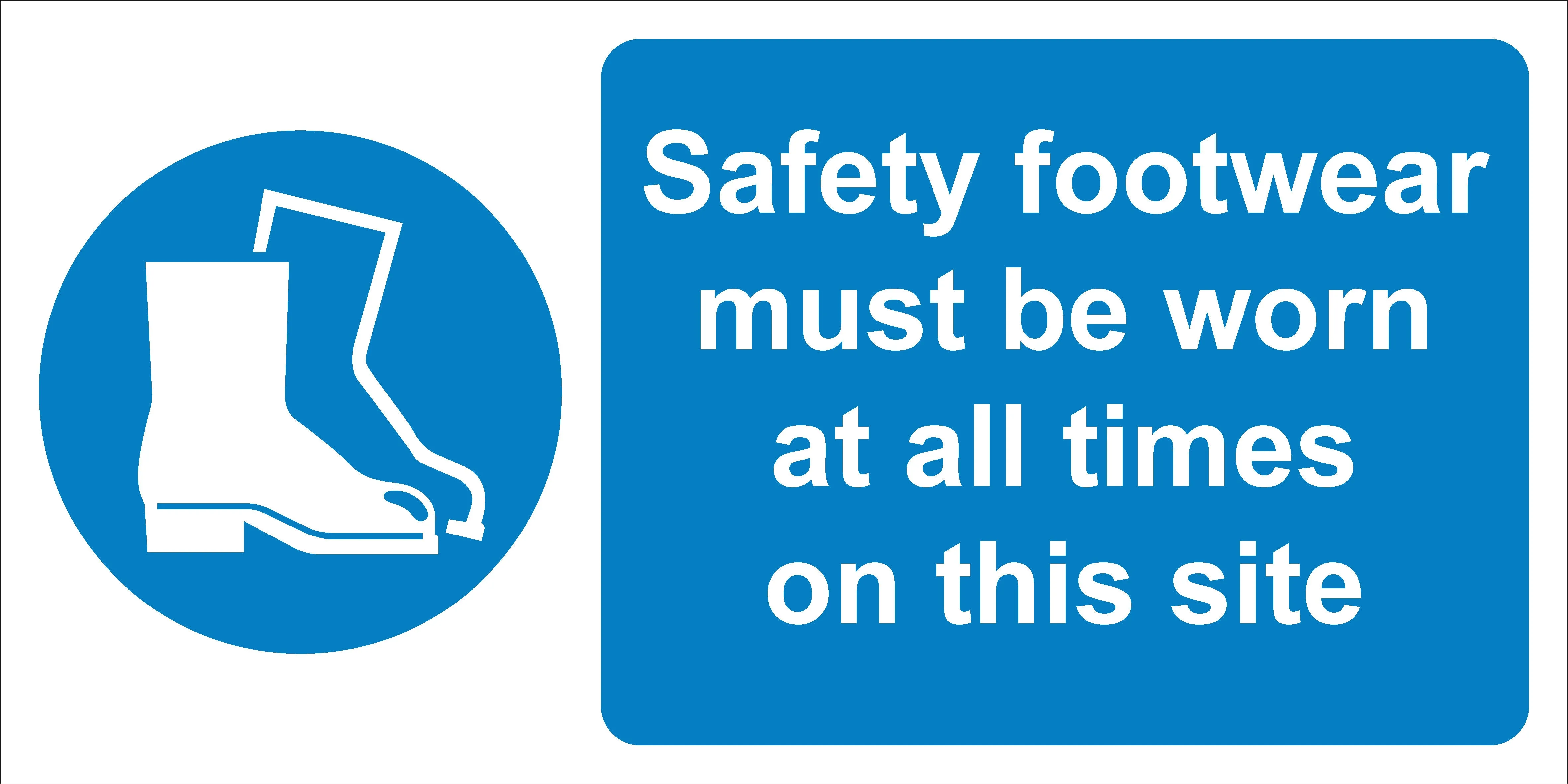 Safety footwear Sign 600x300 Correx