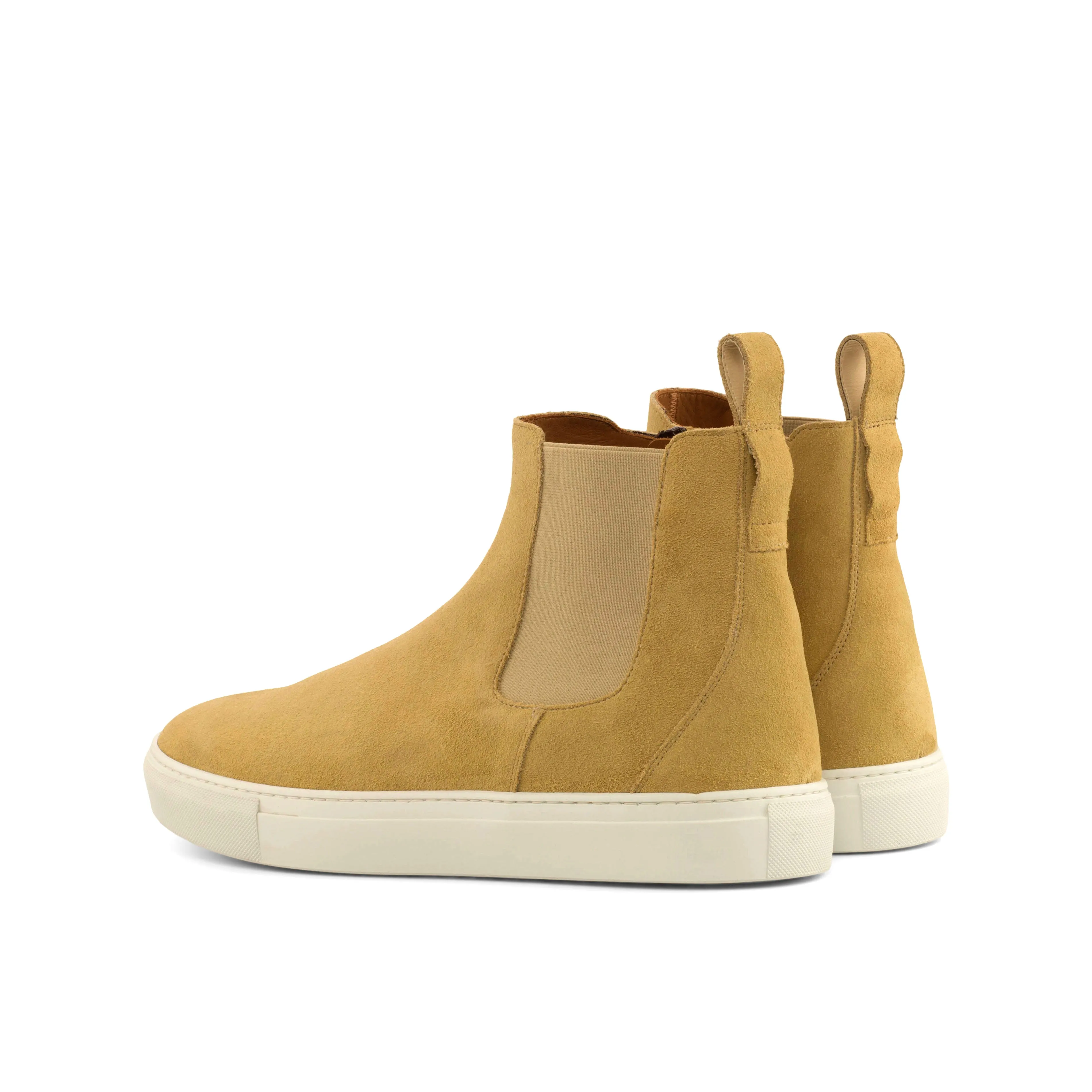 Sand Suede Chelsea Sneaker Boots