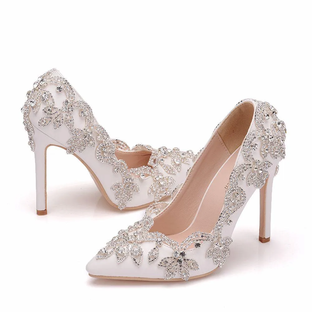 Sexy Rhinestones Pointed Toe Heels