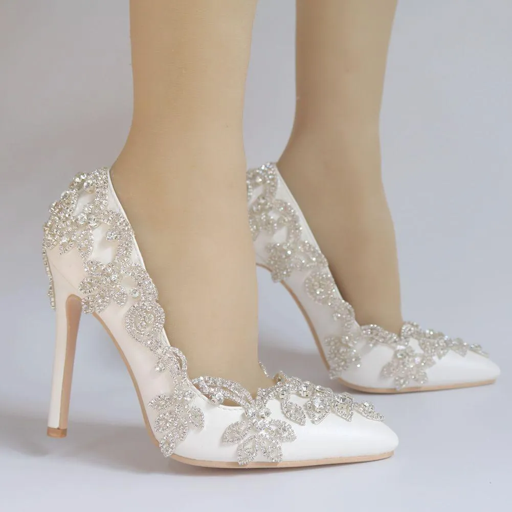 Sexy Rhinestones Pointed Toe Heels