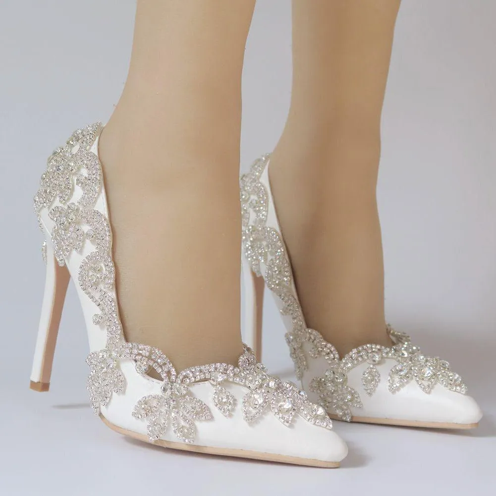 Sexy Rhinestones Pointed Toe Heels