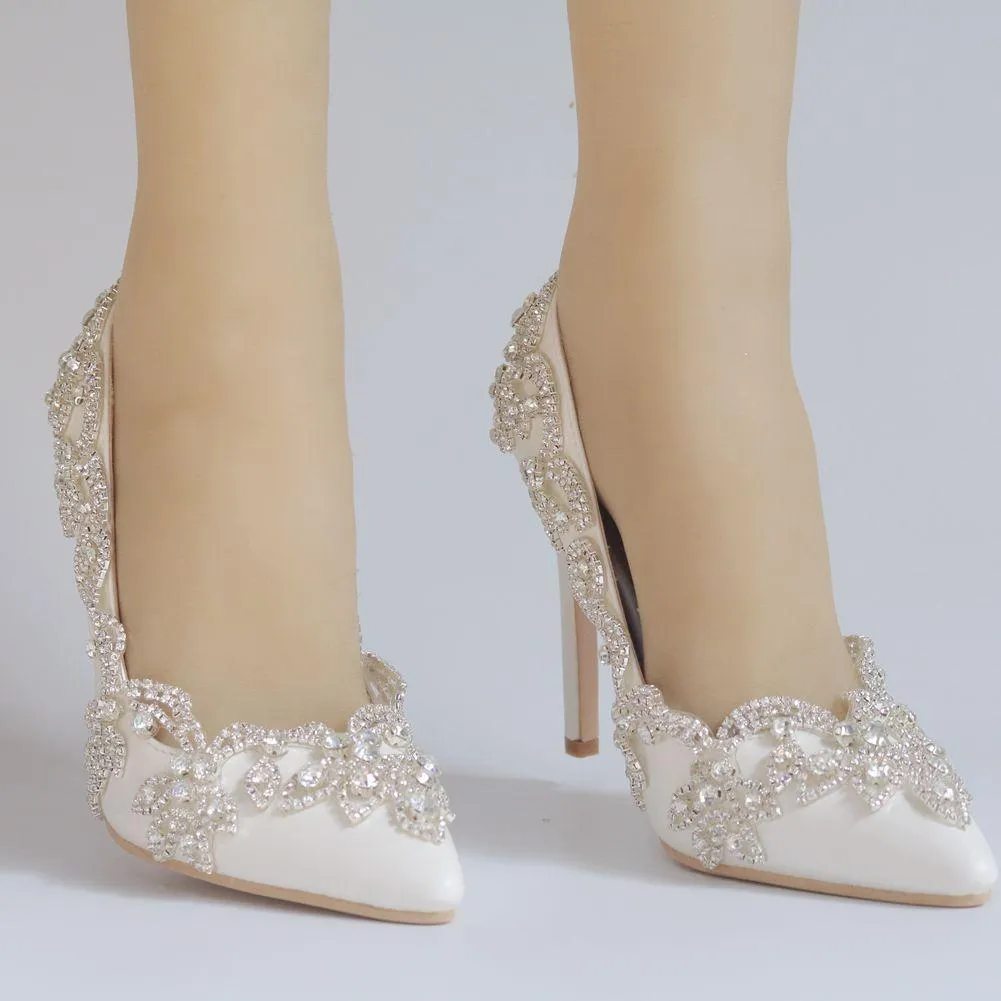 Sexy Rhinestones Pointed Toe Heels