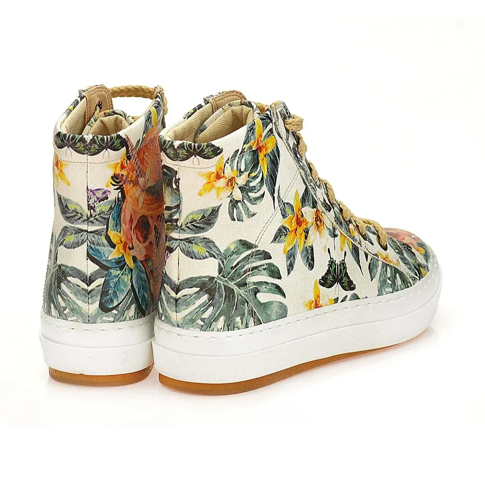 Skull and Flowers Sneaker Boots WCV2031