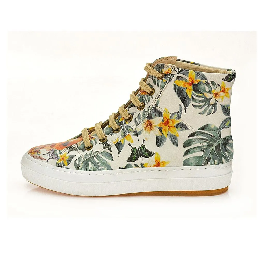 Skull and Flowers Sneaker Boots WCV2031