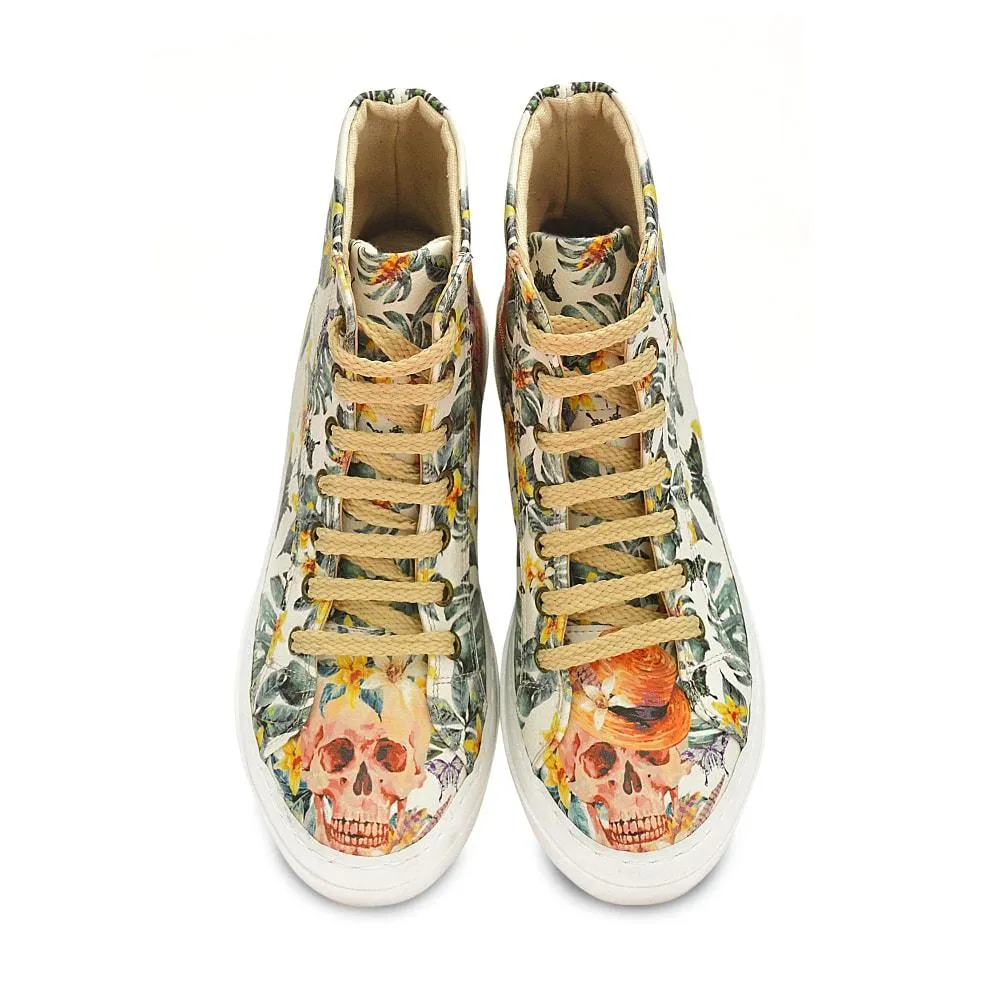 Skull and Flowers Sneaker Boots WCV2031