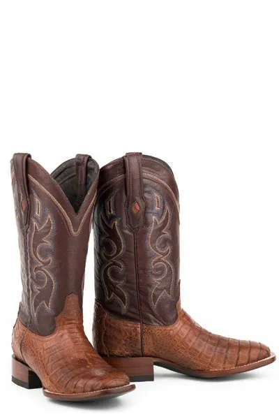 Stetson Mens Branson Caiman Belly Square Toe Boots Style 12-020-1852-0202