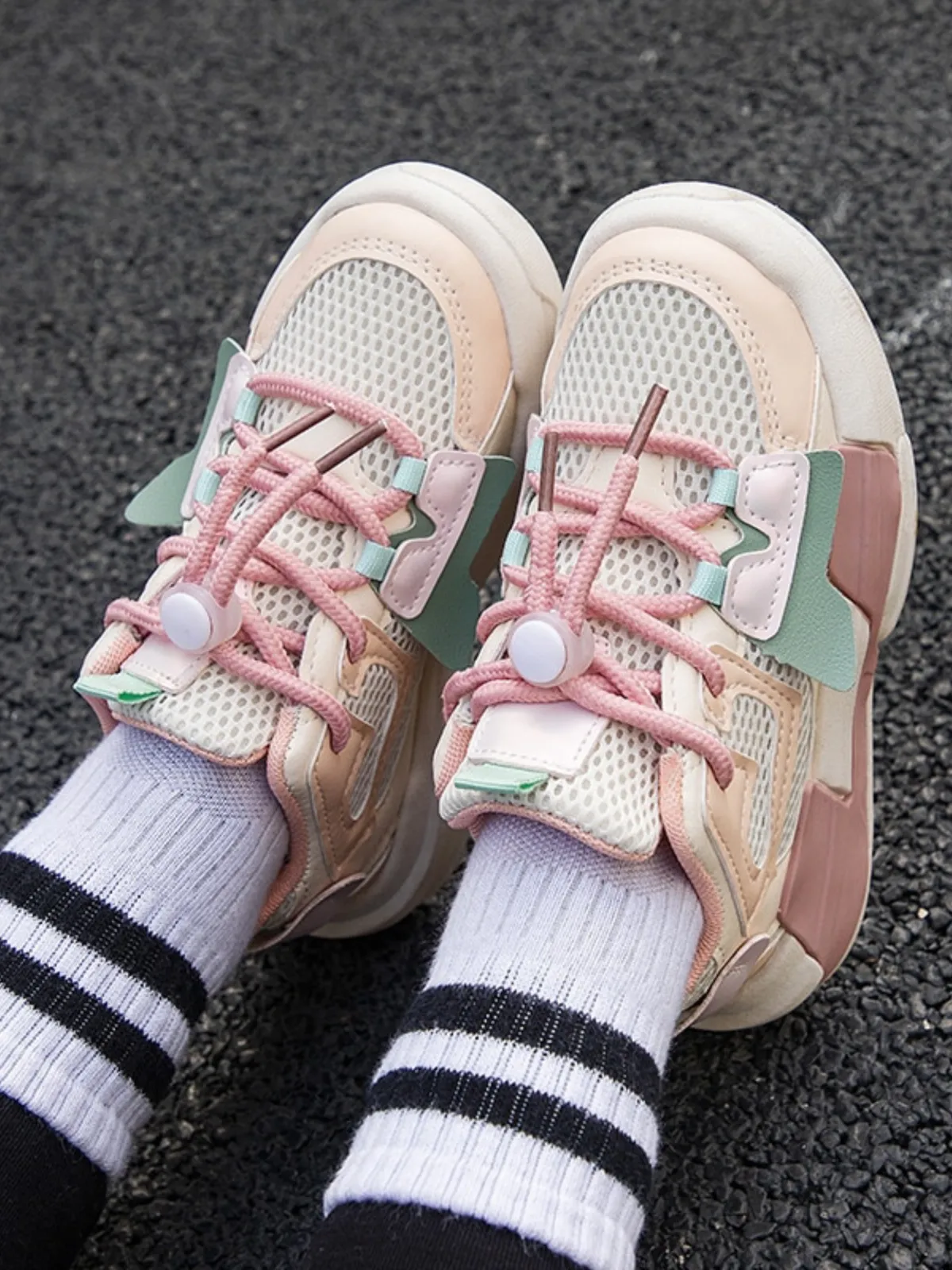 Style Update Colorblock Velcro Sneakers by Liv and Mia