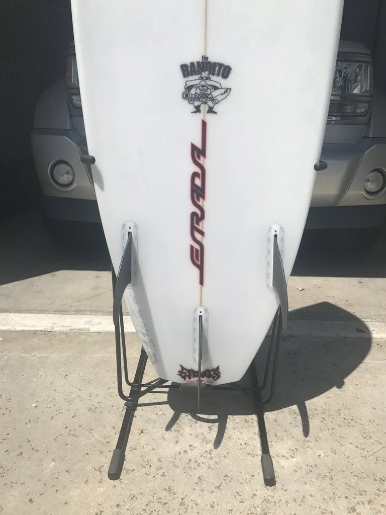 Surfboard Freestanding Rack - Vertical Steel - No Center Fin Needed