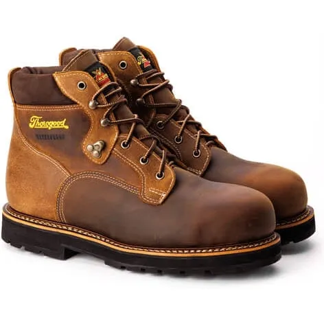 Thorogood Men's Iron River Series 6" Comp Toe Waterproof Work Boot -Brown- 804-4144