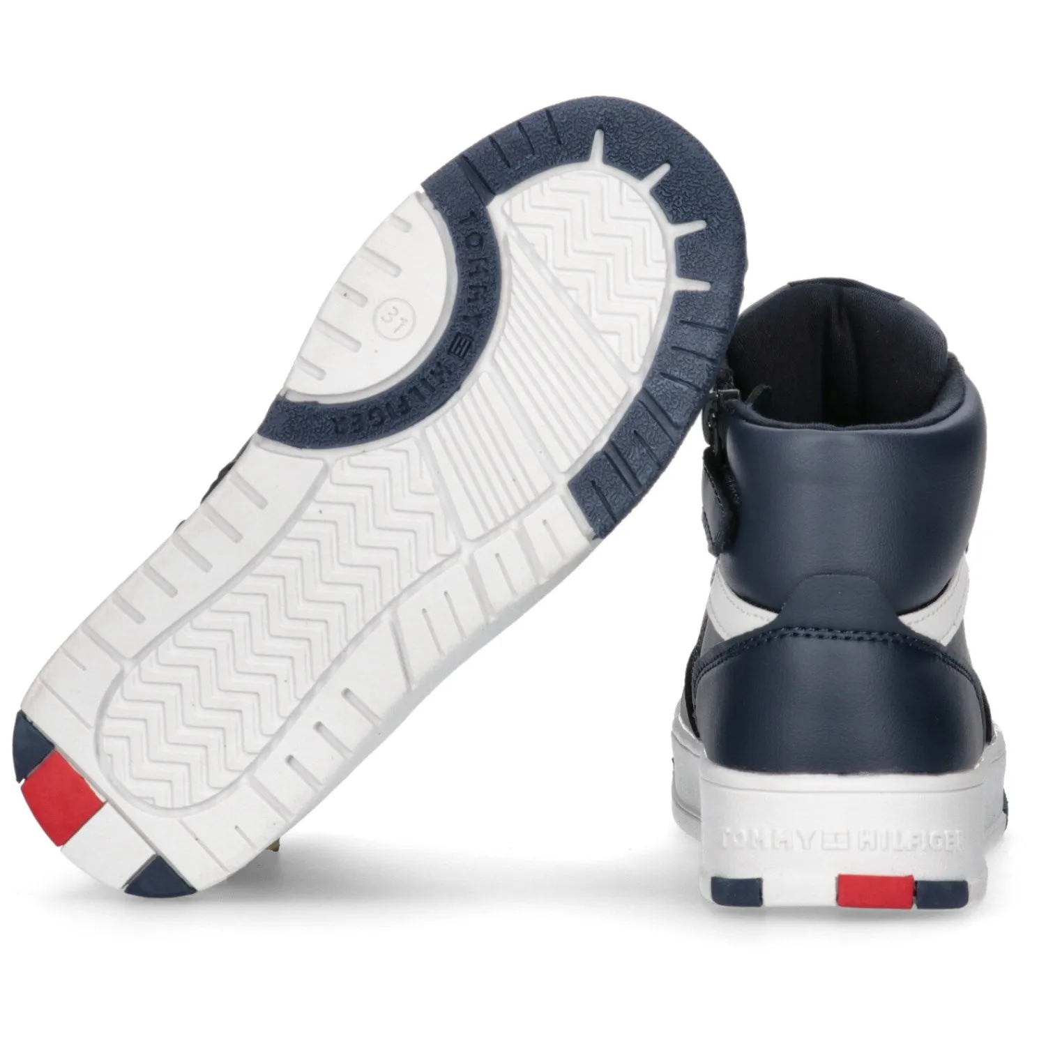 Tommy Hilfiger Blue Mid Cutlace-Up Sneaker