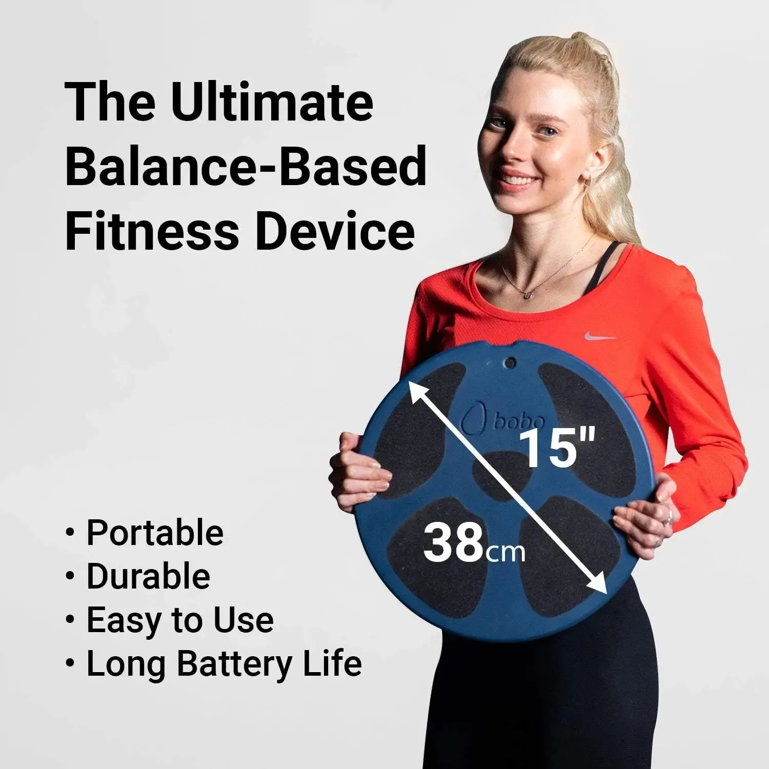 Trainer Balance Board, Whole Family Fitness Device With Free Connected Game & Exercises App. Professional 15" Wood