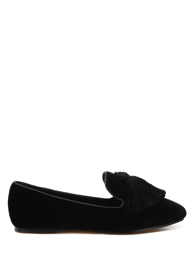 Tromso Iconic Tassel Detail Velvet Loafers