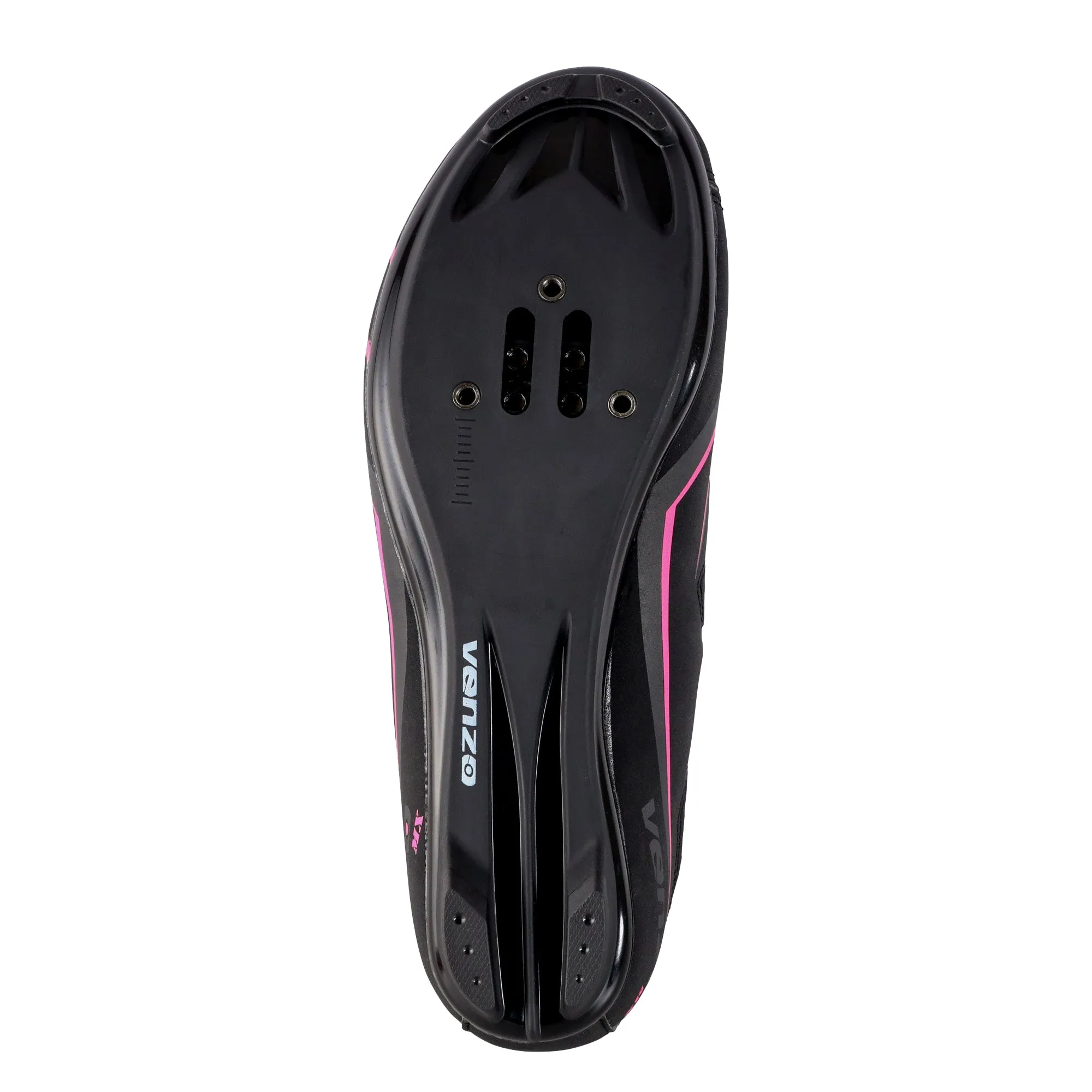 Venzo Bike Bicycle Women's Ladies Cycling Riding Shoes - Compatible with Peloton, for for Shimano SPD & Look ARC Delta - Perfect for Indoor Exercise Bikes & Road Racing - with Look Delta Cleats - Size 39