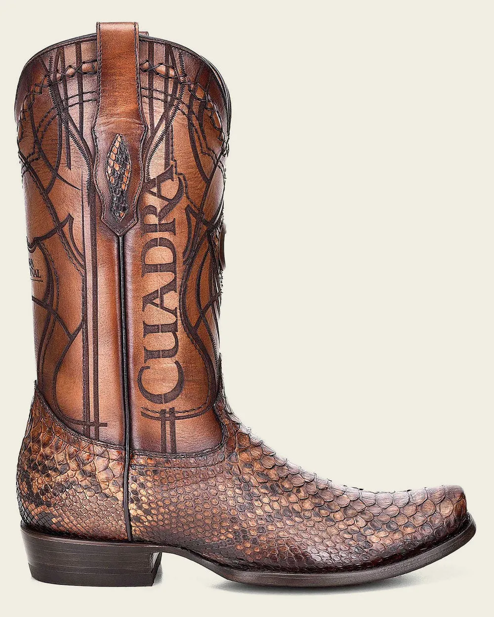 Western honey exotic boot