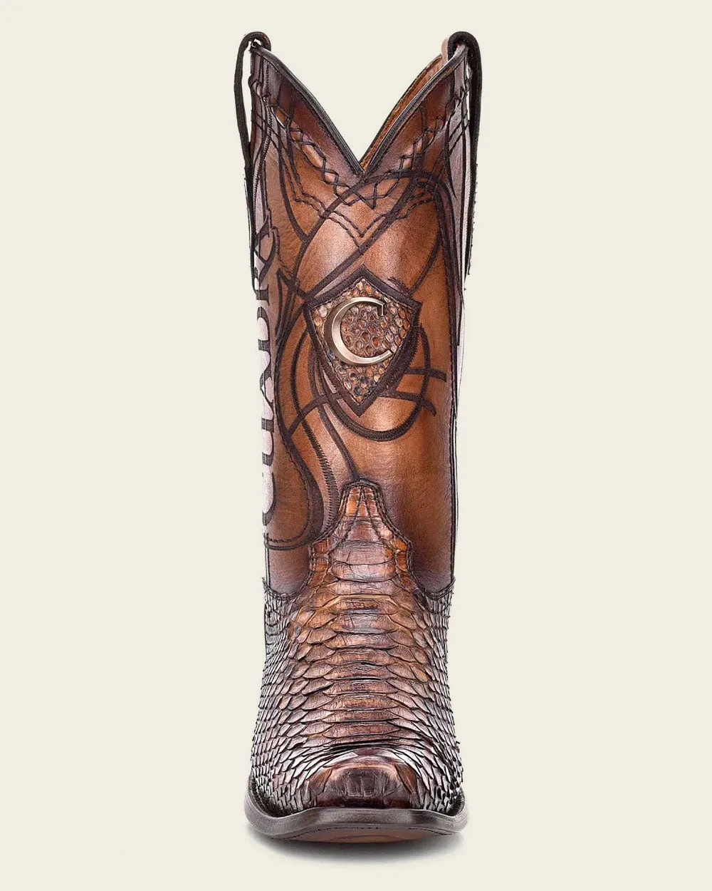 Western honey exotic boot