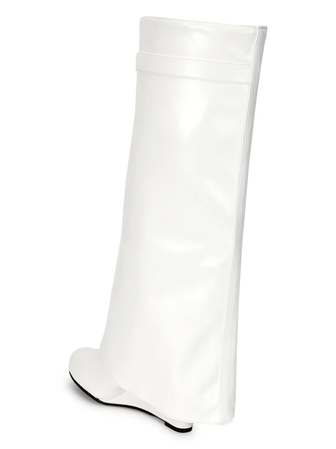 White PU High-End-Fashion Stylish Knee Boots (TC-RS3670-WHT)