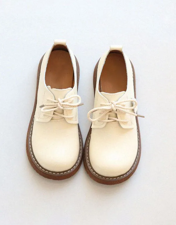 Wide Toe Box Lace-up Work Shoes Spring