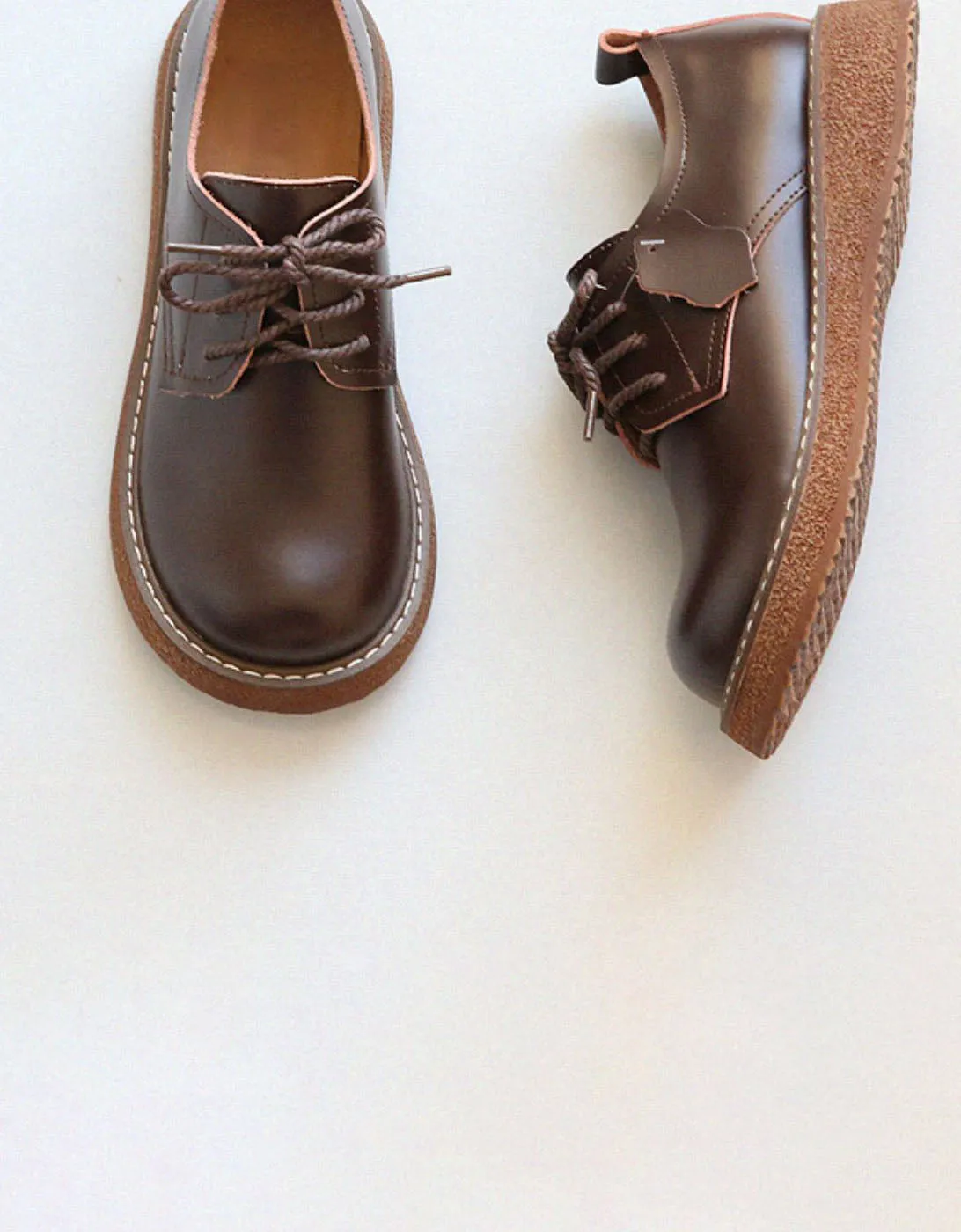 Wide Toe Box Lace-up Work Shoes Spring