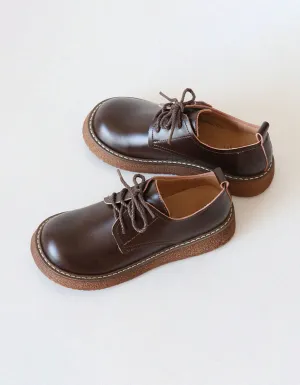 Wide Toe Box Lace-up Work Shoes Spring