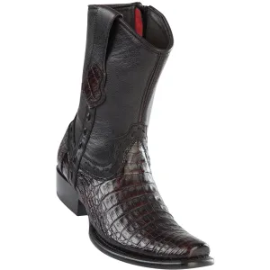 Wild West Boots #279B8218 Men's | Color Black Cherry | Men's Wild West Caiman Belly Boots Dubai Toe Handcrafted