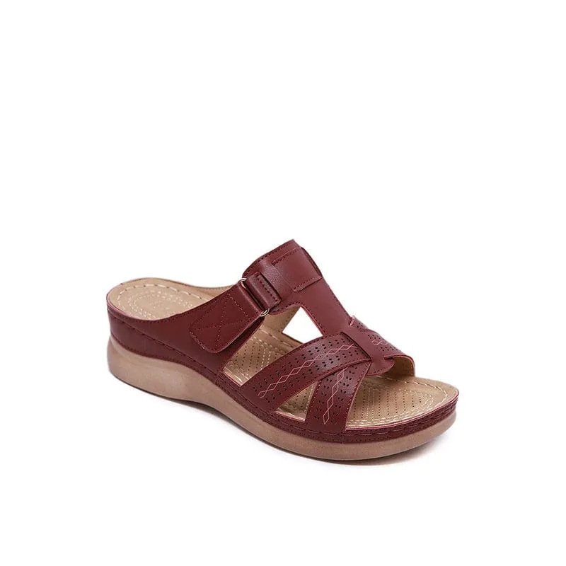 Women Summer Hook & Loop Platform Sandals