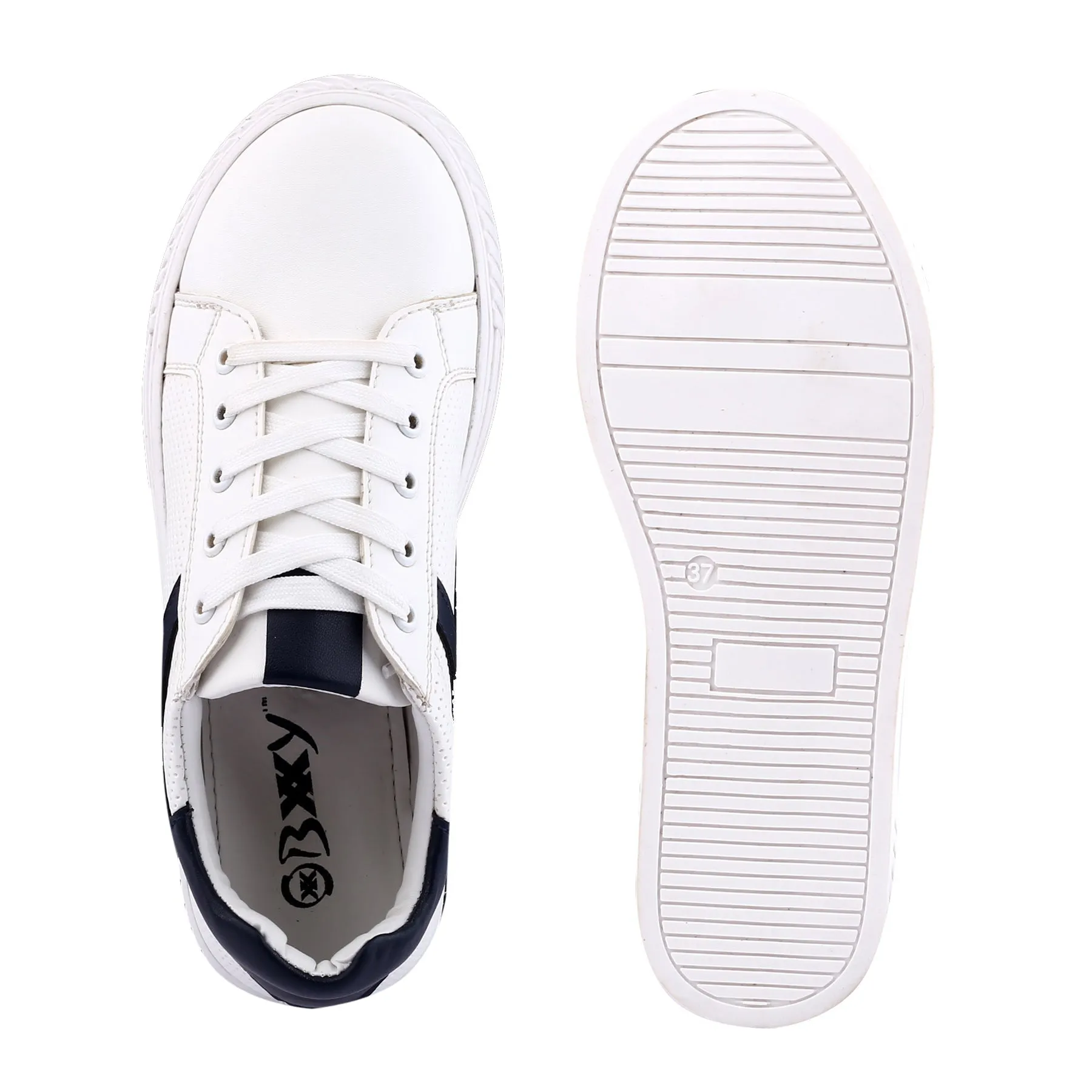 Women's Faux Leather Stylish And Fashionable Sneakers