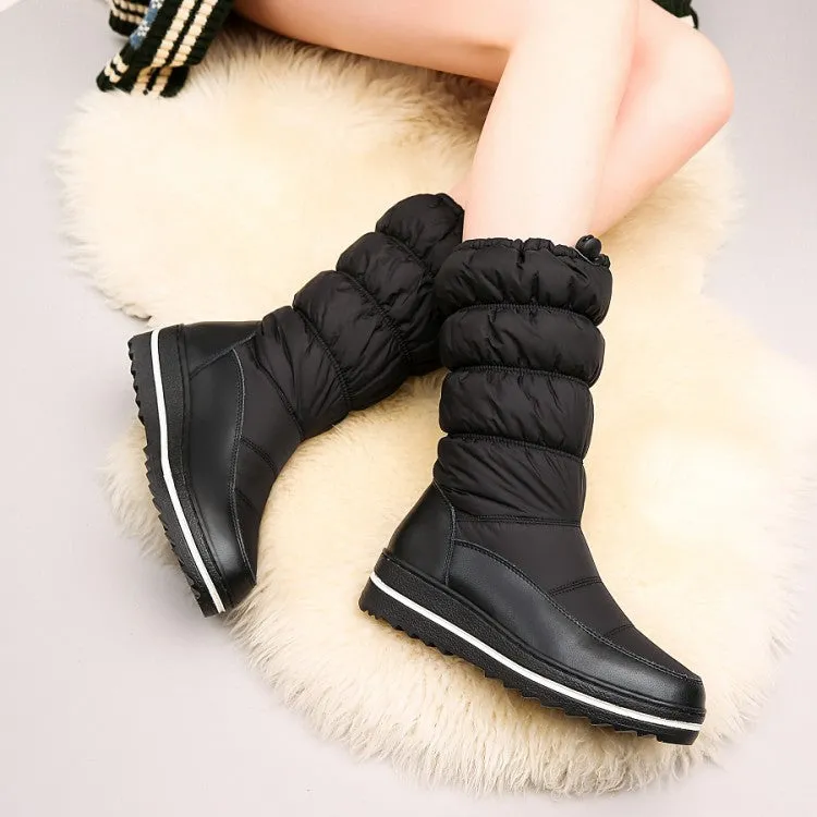 Women's Heels Winter Down Mid Calf Snow Boots