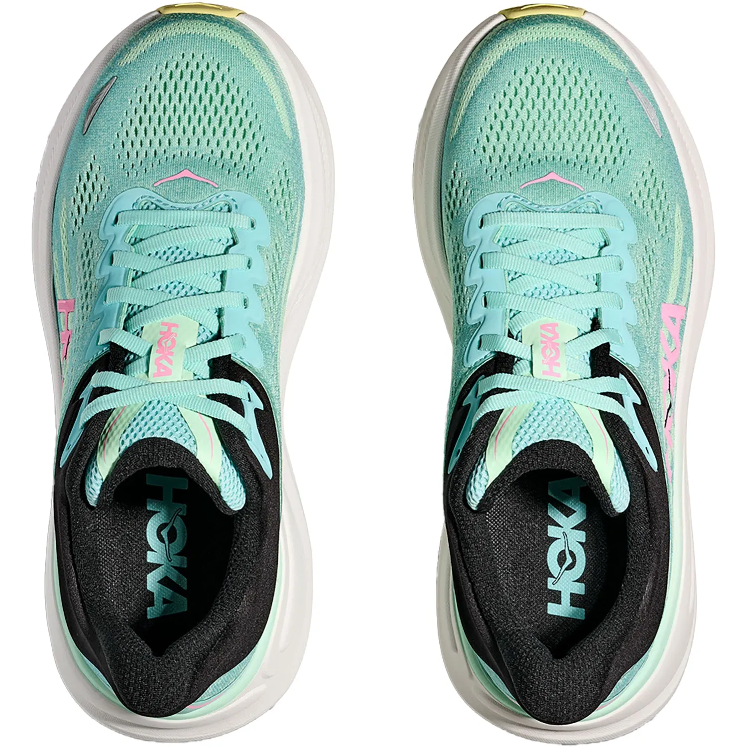 Women's Hoka Bondi 9 Blue Spark/Mint Fluorite Mesh