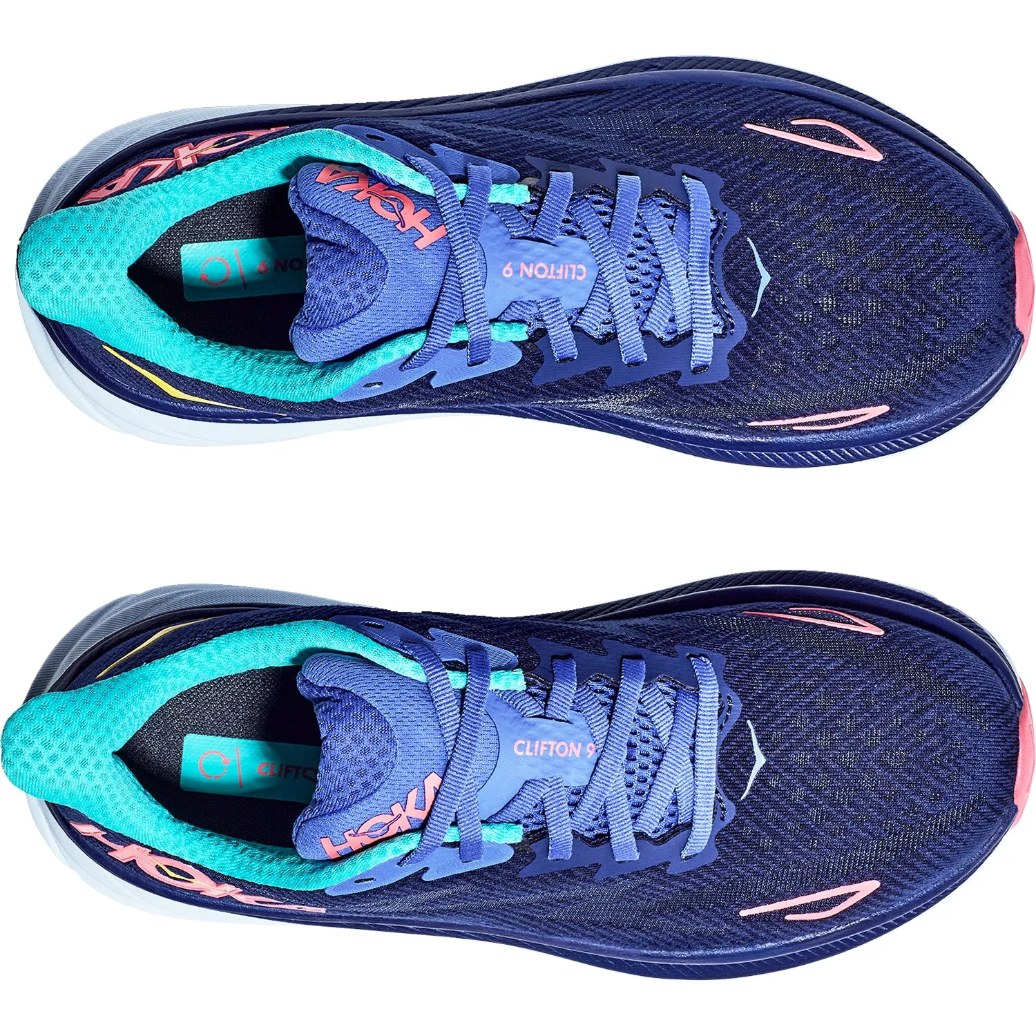 Women's Hoka Clifton 9 Bellwether Blue/Ceramic Mesh