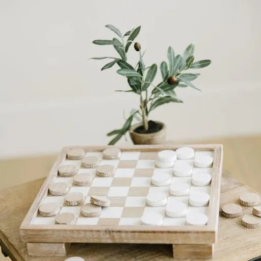 Wooden Checkerboard Set