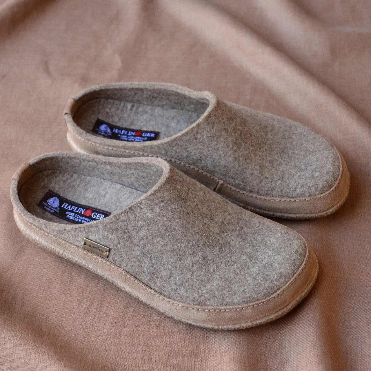 Wool Felt Slippers - Blizzard - Taupe (Adults 36-46)